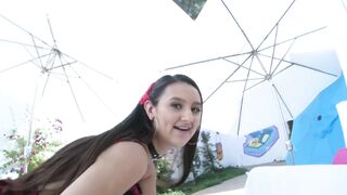 Her squat fucking almost made him cum too soon